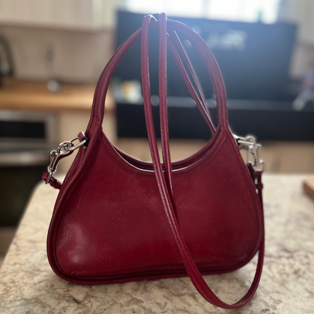 Altered vintage Coach Ergo red